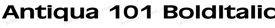 Antiqua 101 BoldItalic字体转换